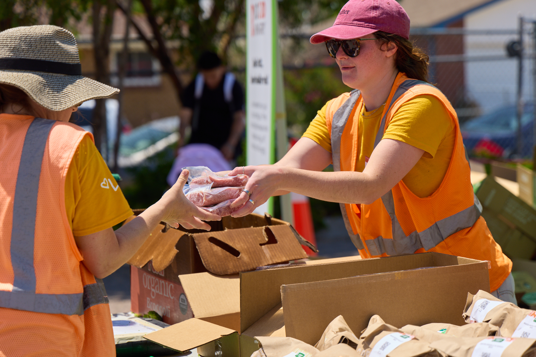 HelloFresh team hands out meals in partnership with No Kid Hungry during their summer road trip to fight childhood hunger