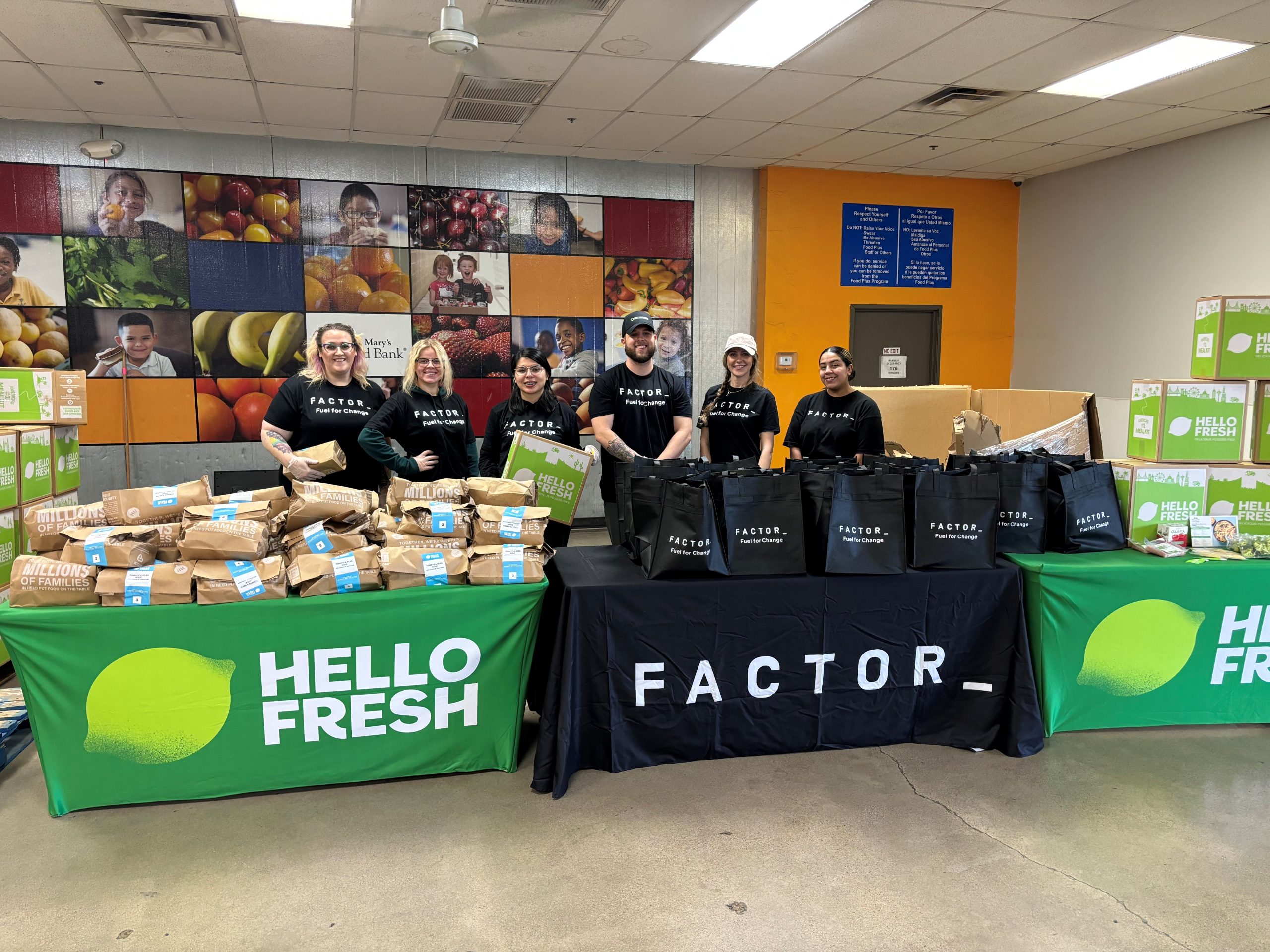 HelloFresh and our sister brand, Factor, work together to donate meal kits through our Meals with Meaning program.