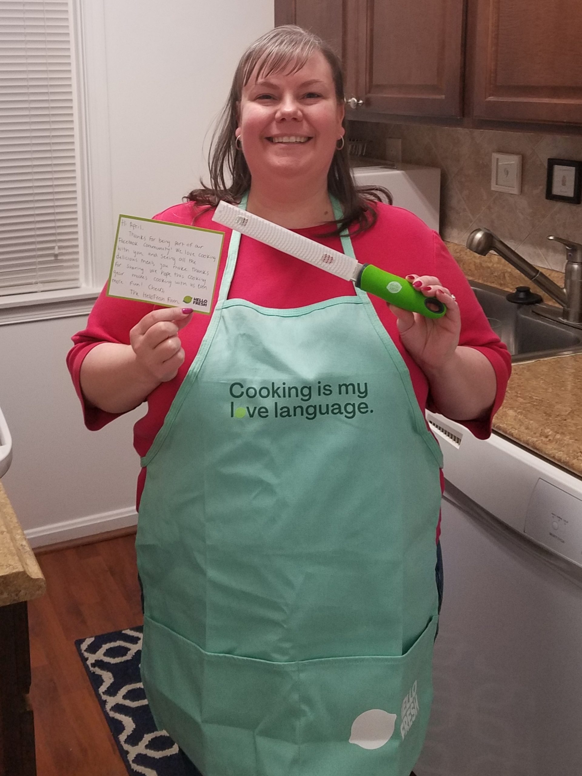 Kitchen MVP April P. shows off her HelloFresh goodies!