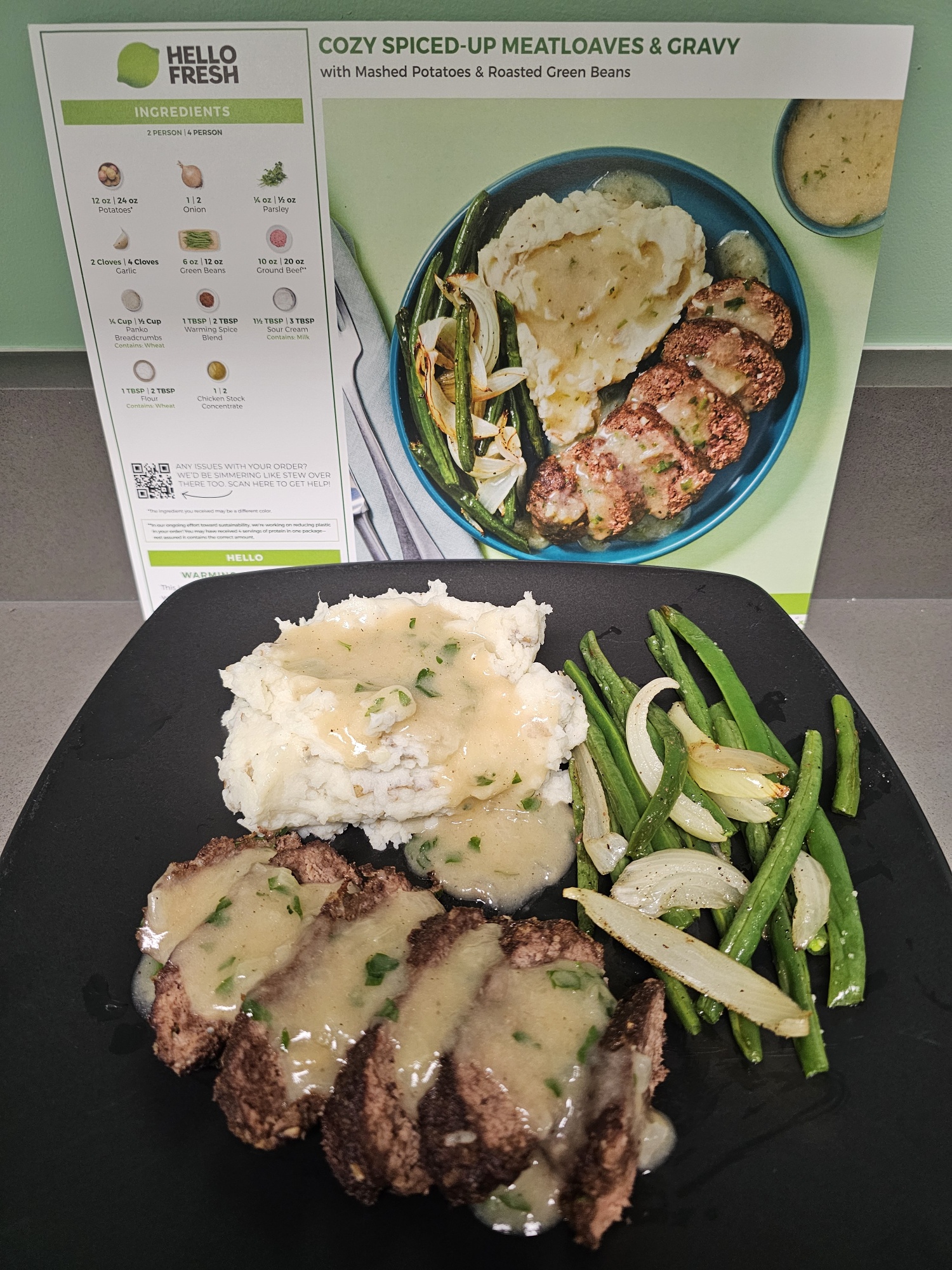 Cozy Spiced-Up Meatloaves & Gravy from HelloFresh