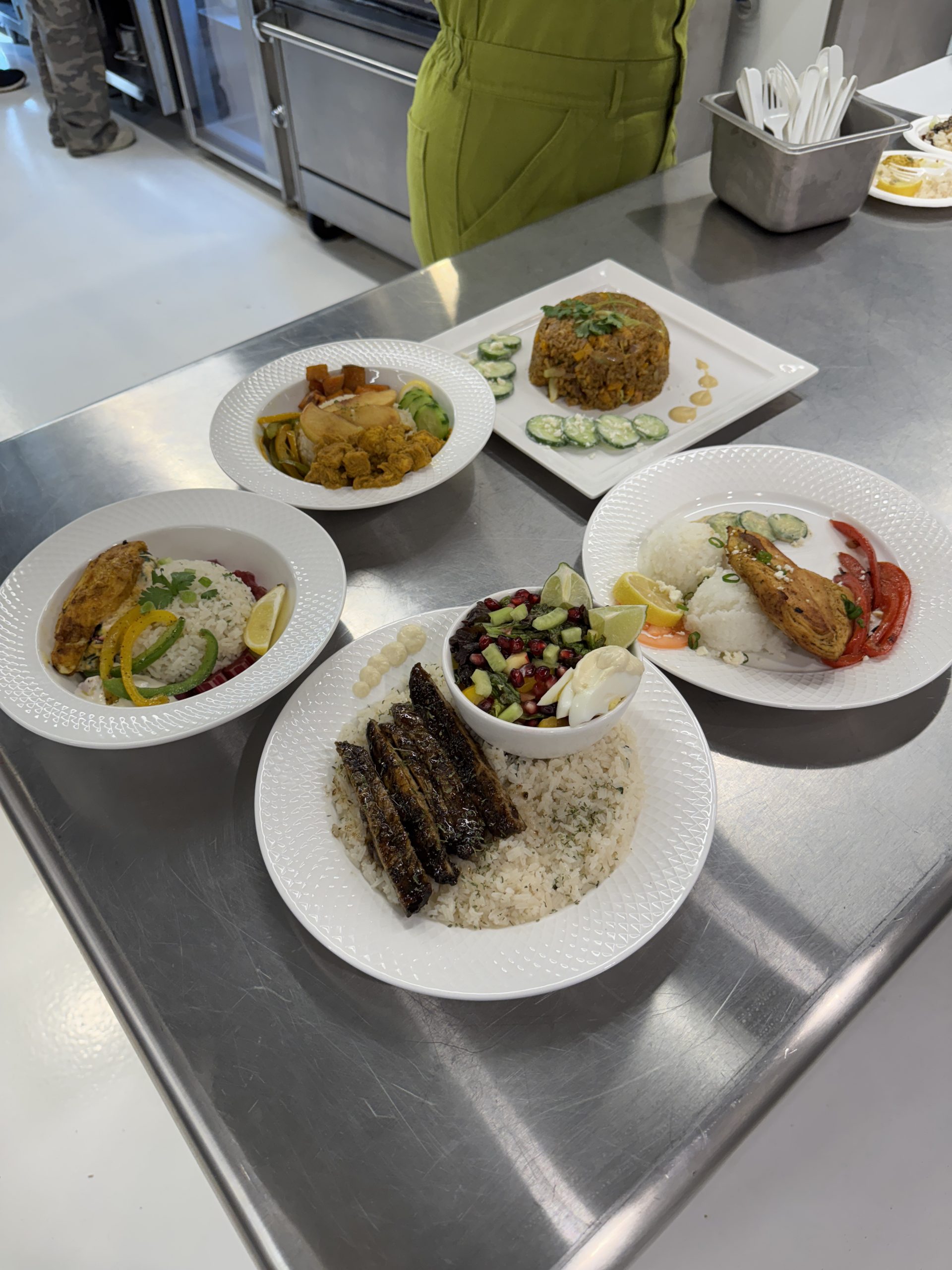 The students' final plated dishes for the 2024 Recipe Remix Challenge with HelloFresh and Food Education Fund