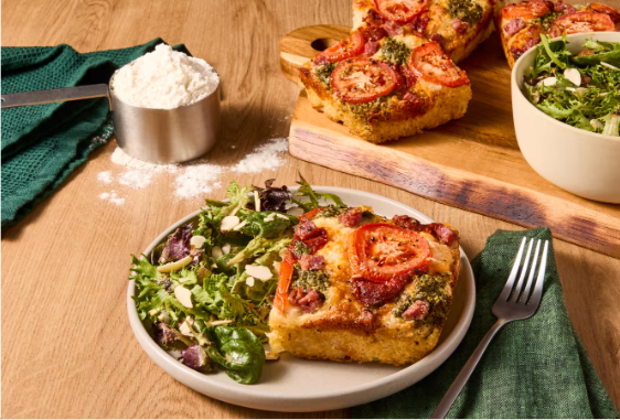 HelloFresh ‘make-your-own focaccia’ recipe that doubles as a pizza