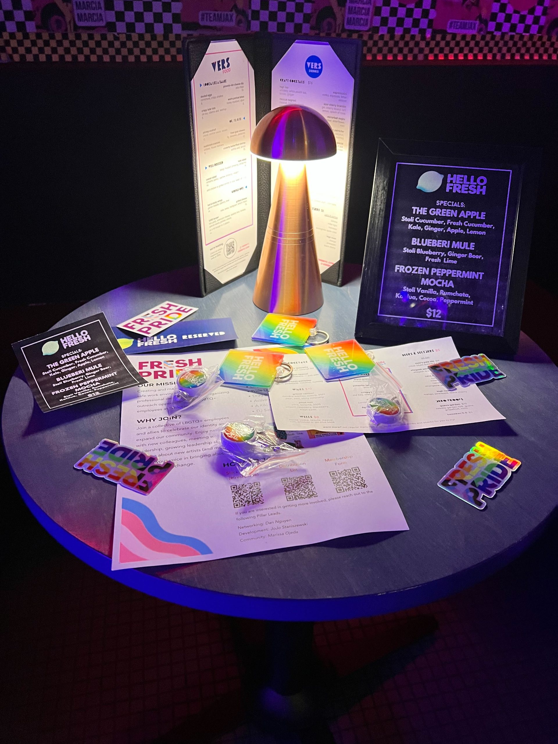 HelloFresh Pride Month table